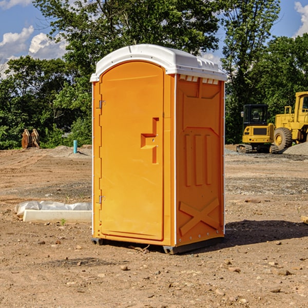 are there different sizes of portable restrooms available for rent in Dewey